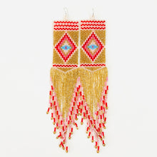 Load image into Gallery viewer, Aztec chandelier earrings
