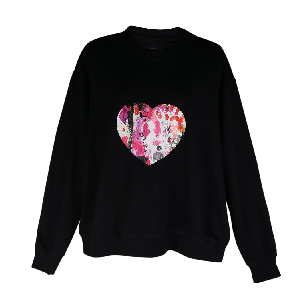 ABSTRACT HEART SWEATER JUMPER