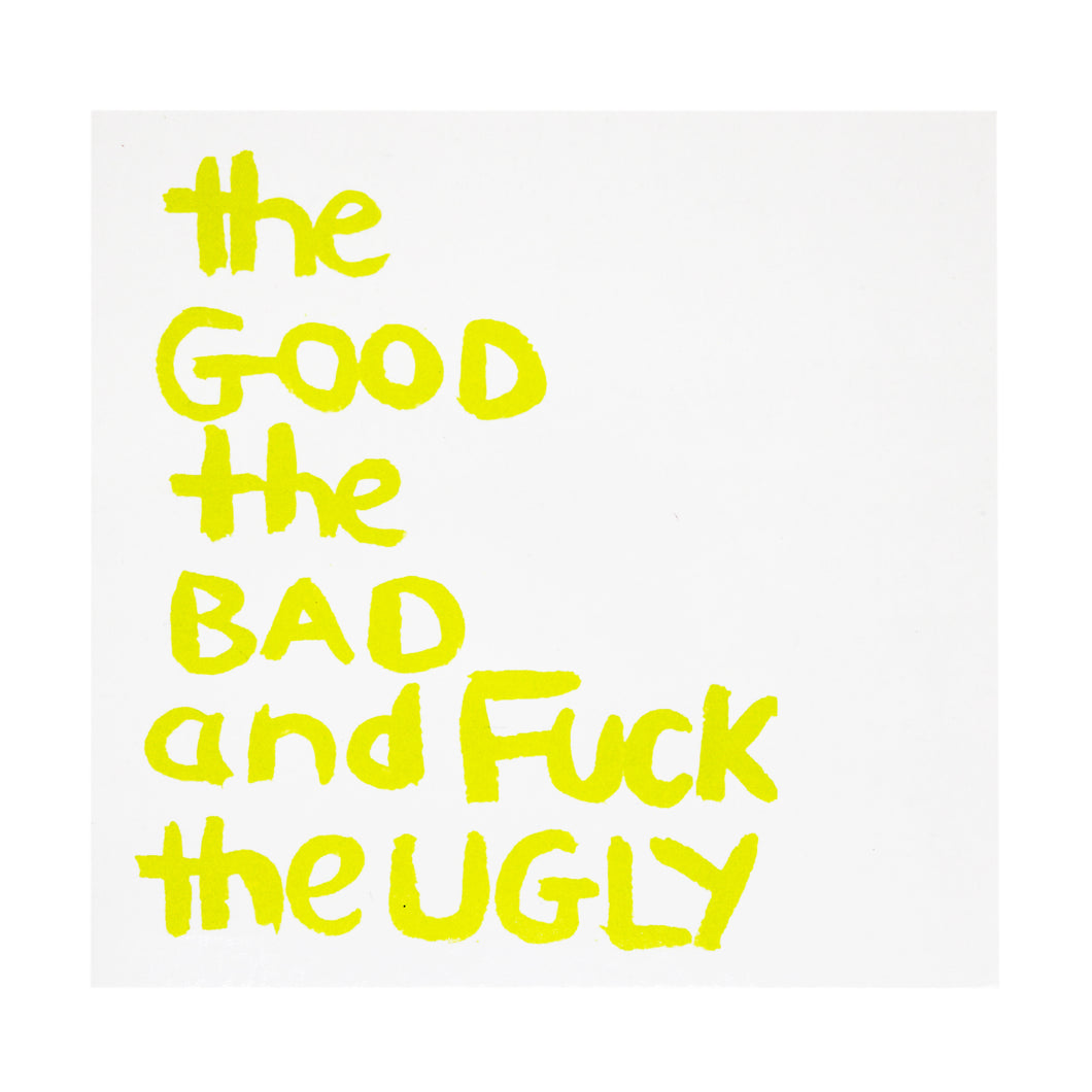 The Good The Bad and Fuck The Ugly (Yellow) Greeting Cards