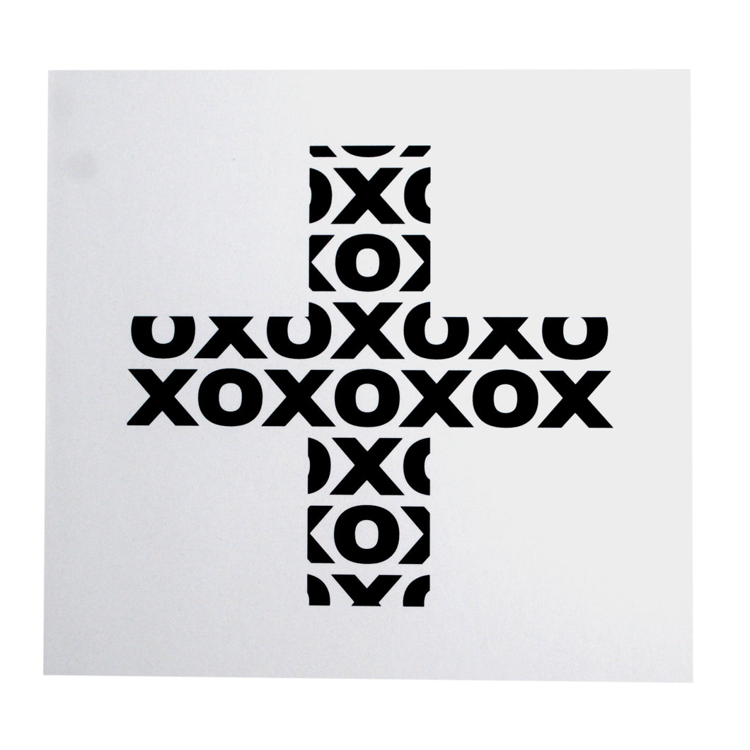 XoXo Cross (Black & White) Greeting Cards